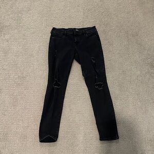Old Navy Women's Black Ripped Skinny Jeans
